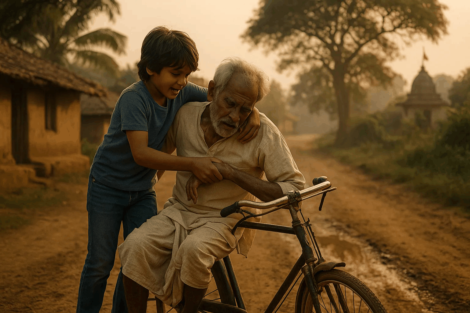 Sammi rushes Rama Uncle to safety