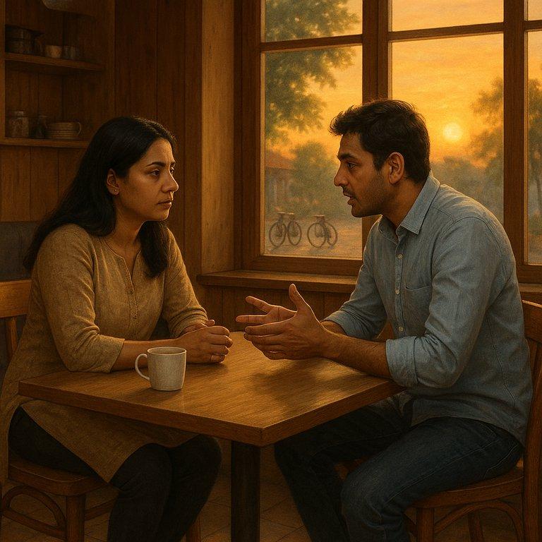 Cozy café with wooden interiors and