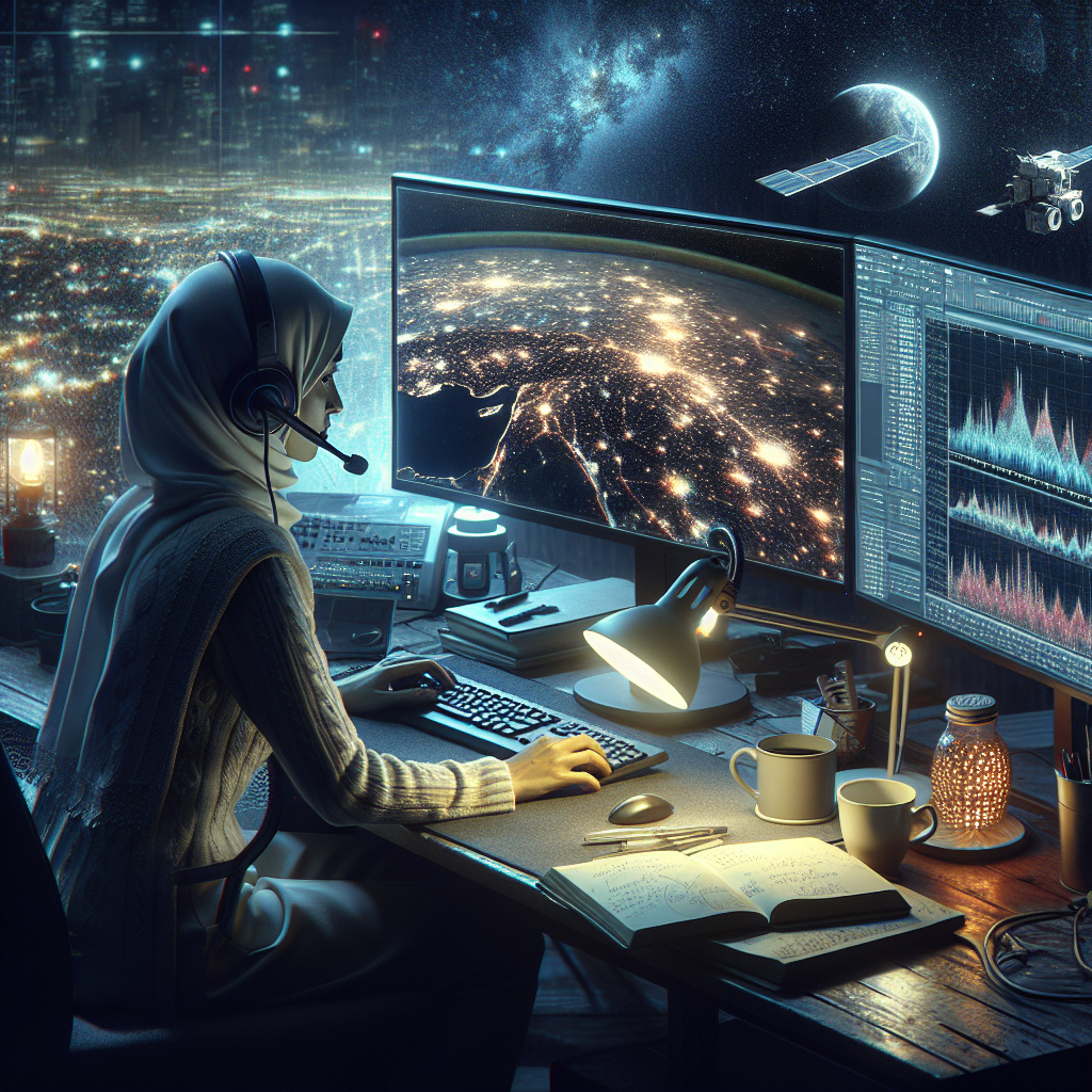 Analyst comparing satellite night‑light data to mortality rates